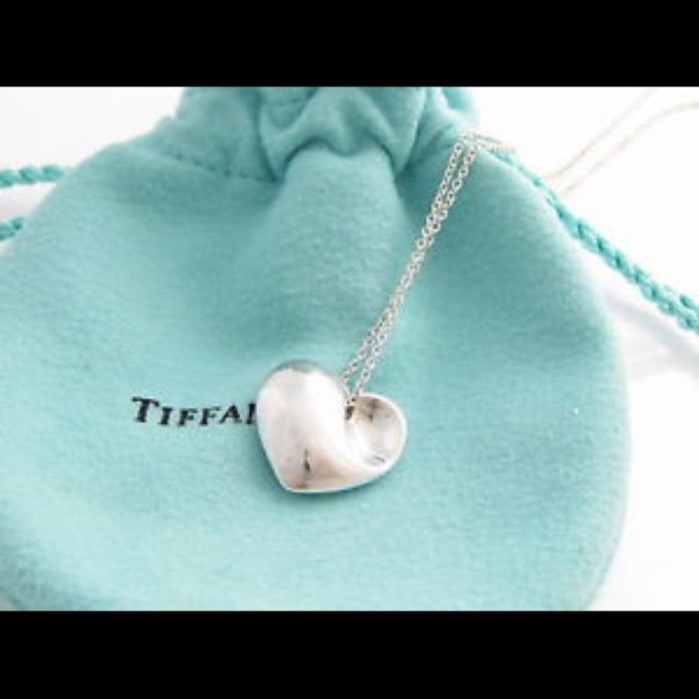 Tiffany & Co Silver Folded Heart Necklace
